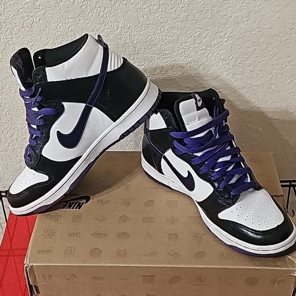 Nike Dunk High Black Purple